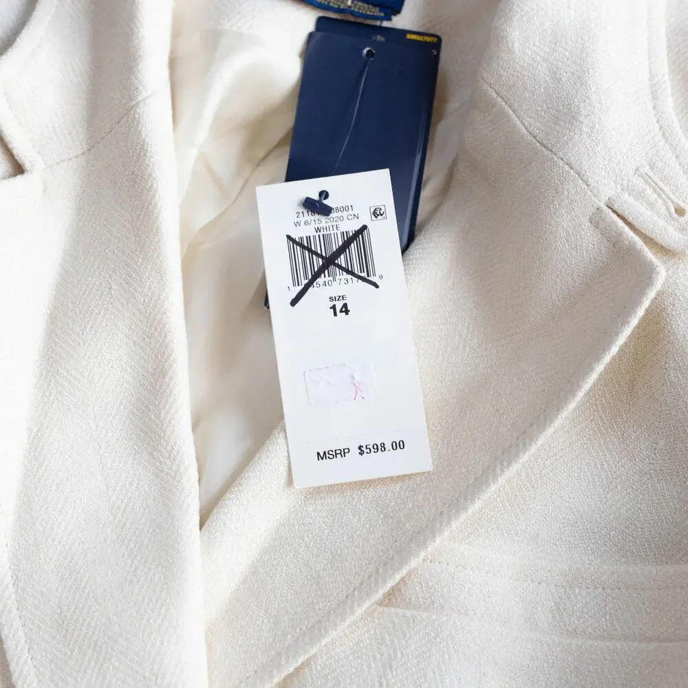 Polo Ralph Lauren Linen Blazer in White - Size 14 - Picture 4 of 8